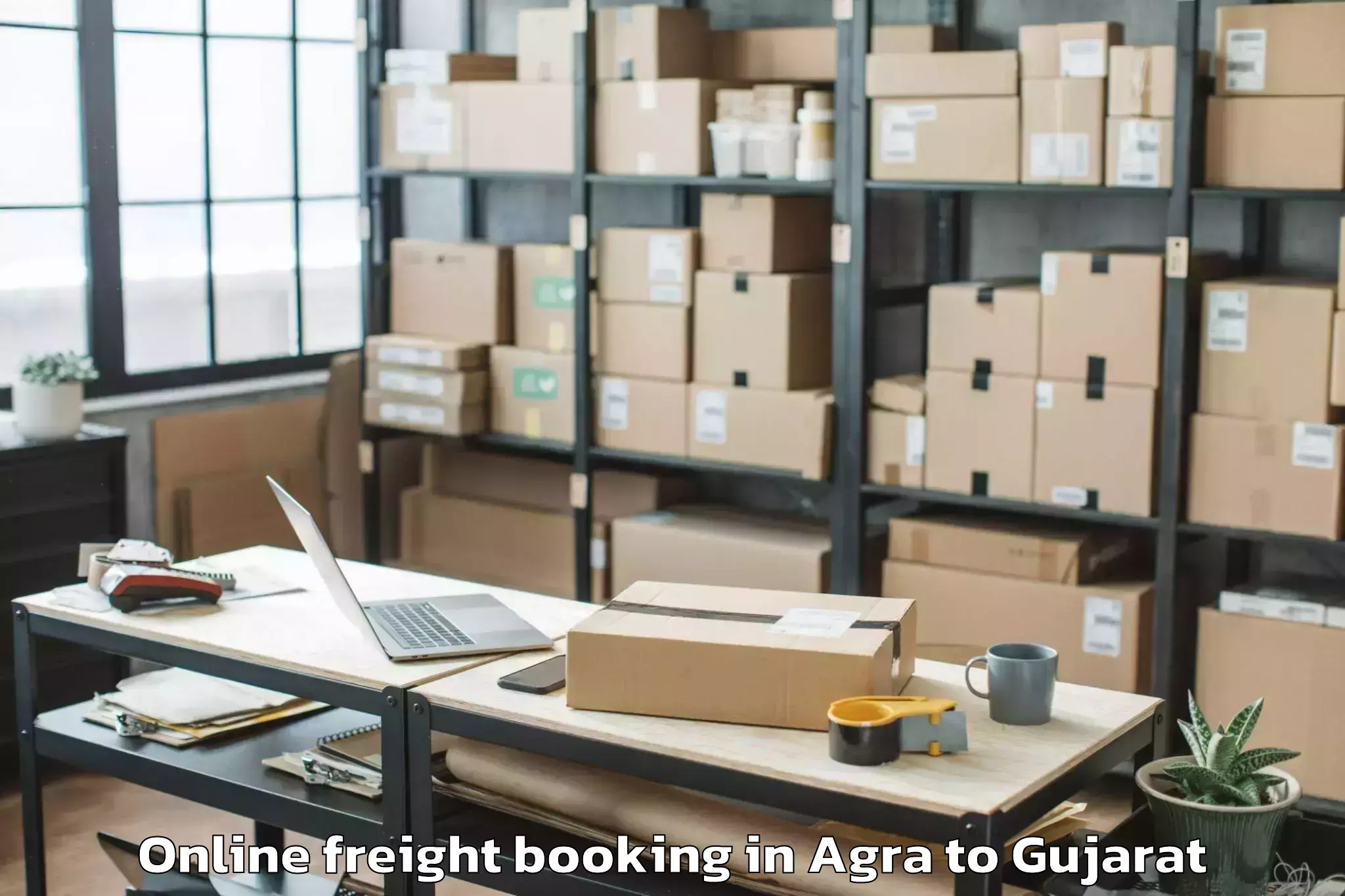 Book Agra to Khambhat Online Freight Booking Online